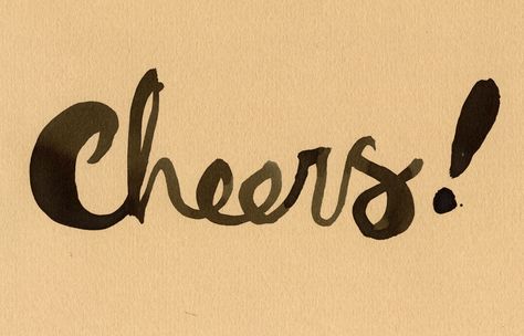 Cheers! by Sara Scobie. My sisters birthday card to me. Scrapbook Words, Daily Sayings, Birthday Illustration, Sister Birthday Card, Know Your Name, Sister Birthday, Environmental Graphics, Fine Food, More Than Words