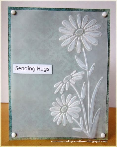 Embossed Birthday Cards, Vellum Cards Ideas, Cards Using Vellum, Cards With Vellum, Embossing Folders Cards, Vellum Crafts, Paper Cards Diy, Handmade Paper Cards, Paper Card Ideas