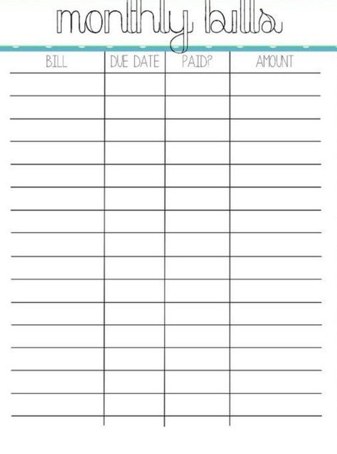 Printable Monthly Bill Paying Worksheet For certain circumstances, you can require a calendar that is more than simply a new monthly or yearly choice. Calendars are a good daily reminder for... Organizing Monthly Bills, Bills Organizer, Bill Organization Printables, Monthly Budget Worksheet, Bill Calendar, Printable Budget Worksheet, Marketing Calendar Template, Pay Check, Budget Spreadsheet Template