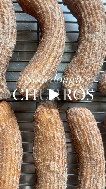 McKenna Pulda on Instagram: "Sourdough Churros 🤍

Wow, wow, wow! I am so excited to share this new recipe with all of you!

These cinnamon-sugar coated churros are the perfect sweet treat! Fried until golden brown and crispy, while the inside is pillowy soft and warm.

And if that didn’t already sound dynamite, you have to dip it into this luscious dark chocolate sauce, it’s amazing! 

Each bite is then finished with that sourdough tang we all love 🤍

Better yet, this recipe is a breeze to whip up! I even share how to make it if you don’t have all the necessary kitchen tools. 

It’s the perfect sweet treat to end any Mexican meal or make for a Cinco de Mayo celebration! 

You can find this recipe on my website (link in bio) or comment CHURRO and I’ll send the link directly to you 🤍 

** Sourdough Churros, Dark Chocolate Sauce, Cinco De Mayo Celebration, Wow Wow Wow, Recipe Books, Sourdough Recipes, Bread Basket, Chocolate Sauce, Cinnamon Sugar