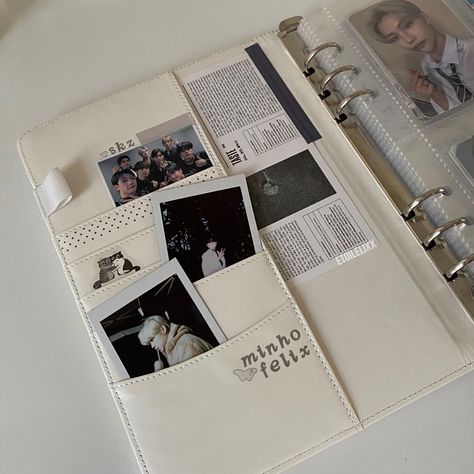 give credits // binder cover ideas Photo Binder Ideas, A5 Binder Deco, Binder Decoration Ideas Aesthetic, Binder Ideas Aesthetic, Pc Binder Deco, Binder Aesthetic Ideas, Photocard Binder Aesthetic, Macaron Binder Deco, Binders Aesthetic