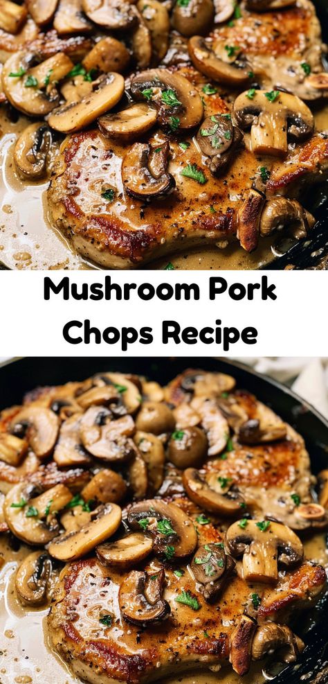 Make a creamy sauce for pork that's totally effortless with this cream of mushroom soup pork chops recipe! It takes a classic shortcut with very impressive results. Mushroom Soup Pork Chops, Sauce For Pork, Soup Pork, Homemade Cream Of Mushroom Soup, Homemade Cream Of Mushroom, Recipes Using Pork, Pork Chop Casserole, Mushroom Pork Chops, Easy Pork Chops