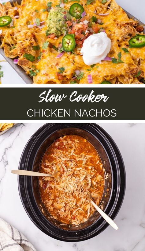 Crockpot Recipes Nachos, Chicken Nachos Recipe Crock Pot, Crock Pot Chicken Nachos Recipe, Crock Pot Chicken For Nachos, Shredded Chicken Nachos Crockpot, Nacho Meat Crockpot, Crockpot Chicken Nacho Dip, Nacho Chicken Crockpot, Nacho Chicken Recipe