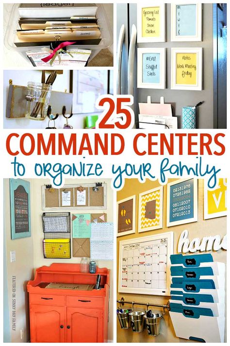 Get organized with a family command center! So many awesome ideas here for any space or budget - plus great tips on how to create your own family command center. Home Organizing | Command Centers | Family Organization | Organizing Ideas Family Command Centers, Command Center Ideas, Organization On A Budget, Command Center Kitchen, Home Command Center, Wand Organizer, Command Centers, Family Organization, Family Command Center