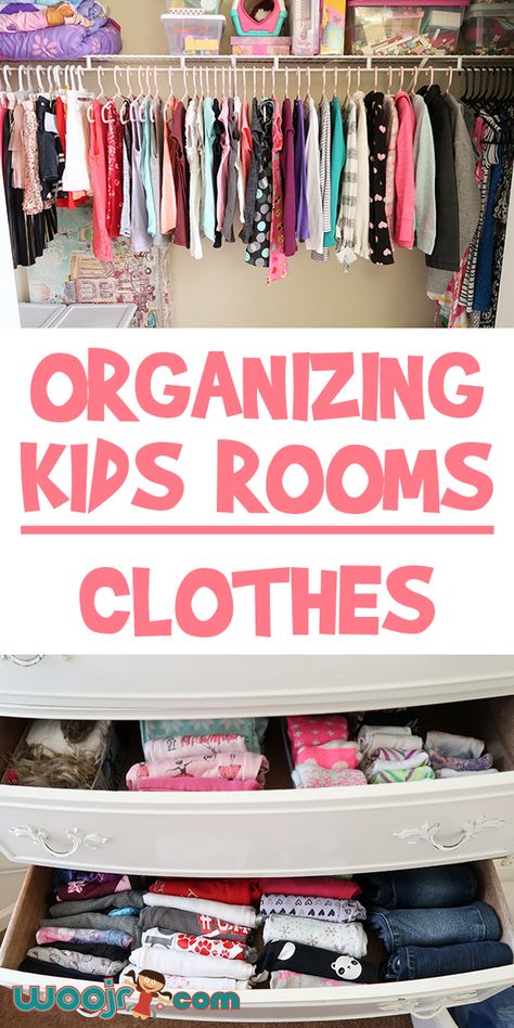 Organizing Kids Rooms | Organize Kids Clothes | Woo! Jr. Kids Activities Organizing Kids Rooms, School Outfit Organization Ideas, Kids Drawer Organization, Kids Clothing Storage, Organizing Kids Clothes, How To Organize Kids Room, Kids Clothes Storage Ideas, How To Organize Kids Clothes, Kids Room Organization Small Spaces