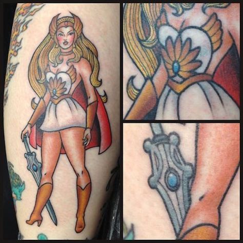 16 Totally Tubular 80s Tattoos | Tattoo.com He Man Tattoo, Fortune Tattoo, Made Tattoo, Portland Tattoo, Power Tattoo, Universe Tattoo, Traditional Style Tattoo, Female Tattoo Artists, Make Tattoo