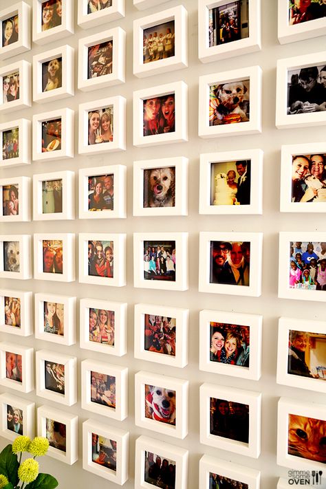 How To Make An Instagram Wall | gimmesomeoven.com #tutorial Diy Food Display, Instagram Wall, Living Modern, Instagram Diy, Picture Hanging, Art Collage Wall, Wall Gallery, Inspiration Wall, Picture Collage