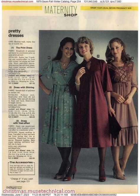 1979 Sears Fall Winter Catalog, Page 254 - Catalogs & Wishbooks 1979 Fashion, Old School Fashion, 70 Fashion, Sears Catalog, 60s 70s Fashion, Seventies Fashion, Christmas Catalogs, 70s Fashion, The Past