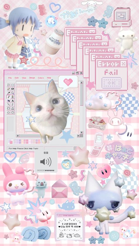 🍰🌸🩵 #maximalist #scrapbook #webcore #pastel #scrapbookvibes #kawaii #kawaiivibes #vibes #wallpaper #cute Pastel Wallpaper Cute Kawaii, Pastel And Black Aesthetic, Kawaii Wallpaper And Lockscreen, Konpeito Aesthetic Wallpaper, Cute Kidcore Wallpaper, Kawaii Wallpaper Aesthetic Ipad, Cute Pinterest Wallpaper, Pink Cute Wallpaper Backgrounds, Kawaii Wallpaper Collage