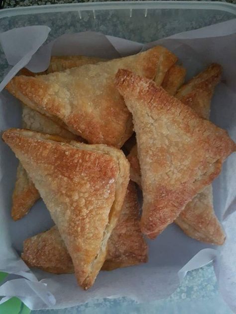 Jam Turnovers by Indira Maharaj Jam Turnovers Pastries, Apricot Turnovers, Jam Turnovers, Recipe Using Jam, Danish Pastry Dough, Halaal Recipes, Cape Malay, Pastries Recipes, Turnover Recipes