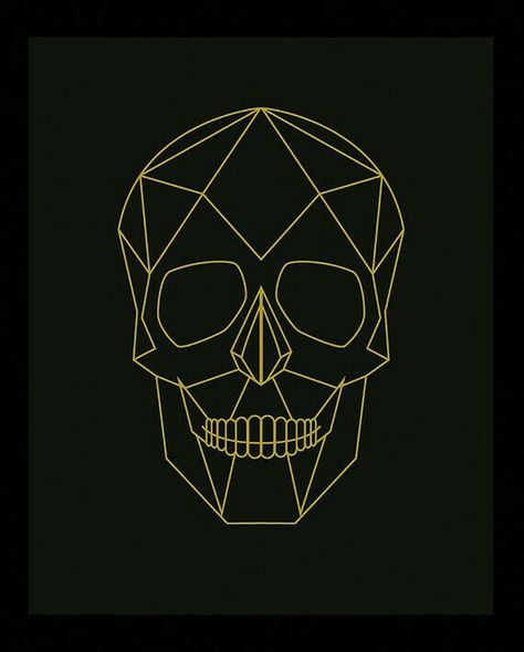 Geometric Skull Tattoo Designs Skull, Geometric Skull, Skull Poster, 3d Cnc, Tape Art, Geometric Drawing, Skull Illustration, Skull Artwork, Trendy Tattoos