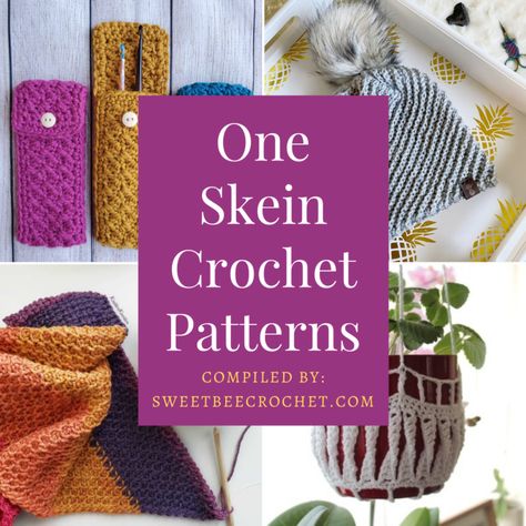 4 Skein Crochet Projects, Adding New Skein Of Yarn Crochet, Mini Skeins Projects Crochet, Crochet 1 Skein Projects, One Skein Amigurumi, Mini Skein Crochet Projects, Single Skein Crochet Projects, Crochet Patterns Using Lion Brand Homespun Yarn, One Skein Crochet Patterns