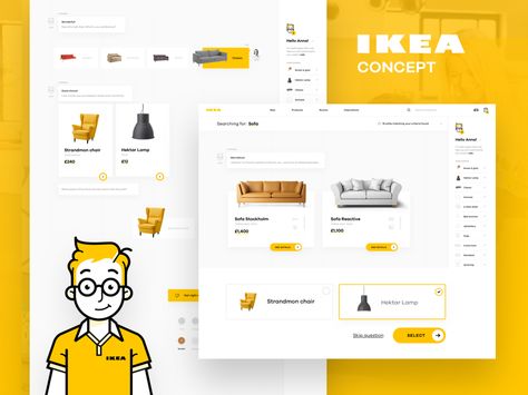 IKEA Online Experience Concept – AssistBot by Pawel Kontek Ikea Website, Web Ui Design, Website Redesign, Portfolio Layout, Motion Design Animation, Web Design Trends, Web Designs, Ui Inspiration, Ux Ui