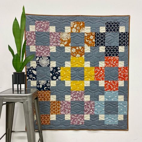 Tiny Stitch Quilt Shop Inc. on Instagram: “NEW quilt sample!✨ Hopscotch II by @emily_dennis_ using Golden Hour by @rubystarsociety Joyce quickly whipped up this quilt. It’s easy,…” Hopscotch Quilt Pattern, Hopscotch Quilt, Pretty Quilts, Handmade Quilts For Sale, Quilt Modern, Pretty Quilt, Quilt Projects, Enjoy Your Weekend, Quilt Block Pattern