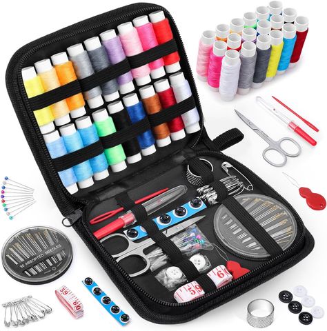 𝑴𝒆𝒆𝒕 𝒀𝒐𝒖𝒓 𝑩𝒂𝒔𝒊𝒄 𝑺𝒆𝒘𝒊𝒏𝒈 𝑵𝒆𝒆𝒅𝒔: This sewing kit includes all the necessary tools for basic sewing - thread, needles, scissors, buttons, thimbles, measuring tape, threader, seam ripper, safety pins, and other sewing accessories - all neatly packaged and ready for use Sewing Kit Gift, Sewing Kits Diy, Travel Sewing, Thread Needle, Basic Sewing, Seam Ripper, Safety Pins, Travel Diy, Quilt Stitching