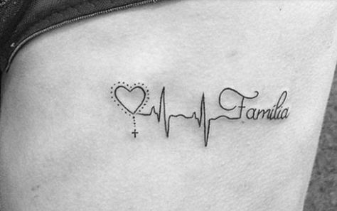 Adoption Tattoo, Good Family Tattoo, Spanish Tattoos, Heartbeat Tattoo, Family Tattoo Designs, Intricate Tattoo, Wings Tattoo, Family Tattoos, Trendy Tattoos