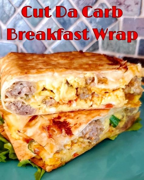 Cut Da Carb Breakfast Recipes, Cut Da Carb Flatbread Recipes, Cut Da Carb Recipes, Low Carb Wrap Recipes, Bariatric Breakfast, Carb Cycling Meal Plan, Steak Breakfast, Breakfast Wrap, Low Carb Wraps