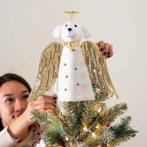 Angel Dog, Miracle Tree, Golden Angel, Christmas Miracle, Dog Angel, Dog Tree, Angel Christmas Tree Topper, Christmas Decorations Cheap, Christmas Tree Tops