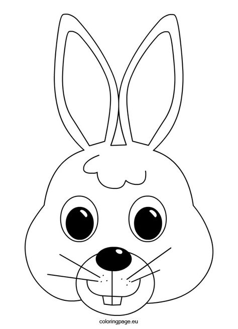 bunny_mask Faces Coloring Pages, Coloring Pictures Of Animals, Printable Animal Masks, Calendar April, Face Coloring, Coloring Mask, Rabbit Face, Easter Bunny Colouring, Elephant Coloring Page