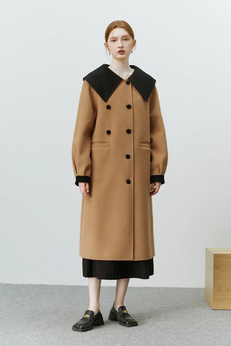 Discover great products at the best prices at Dealmoon. Fansilanen | Bessy Sailor Collar Wool Coat. Price:$278.40 Fashion Show Poster, Winter Top, Sailor Collar, Winter Tops, Double Breasted Coat, Fall Style, Wool Fabric, Out Of Style, Wool Coat