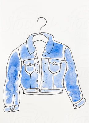 kkgas - Contributor Profile - Stocksy Watercolor Clothes, Denim Jacket, Clothes