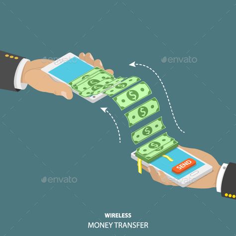 Cashless Poster Design, Money Illustration Design, Digital Payment Illustration, Money Poster Design, Money Transfer Logo, Payment Illustration, Money Flying, Mens Hands, Money Illustration