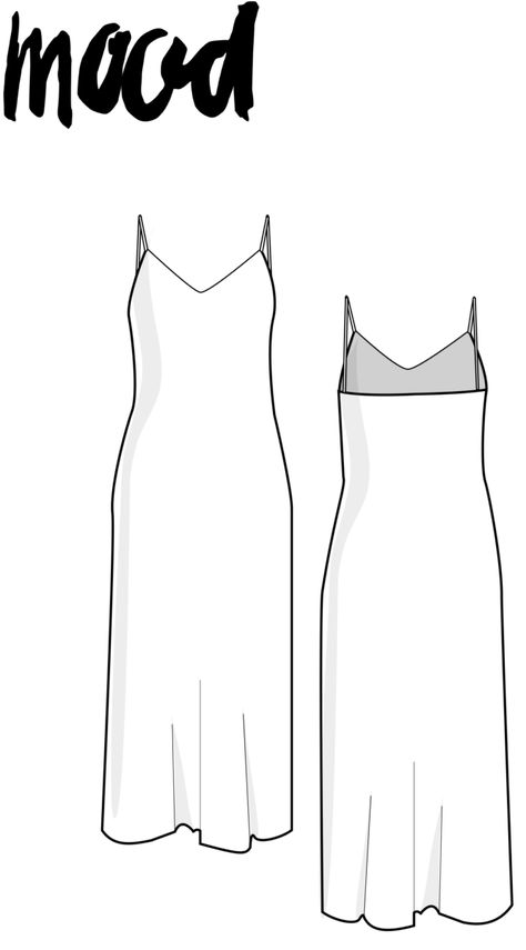 Slip Dress Pattern, 90s Slip Dress, Mood Sewciety, Dress Sewing Patterns Free, Sewing Patterns Free Women, Dress Patterns Free, Free Sewing Patterns, Free Sewing Pattern, Free Pdf Sewing Patterns