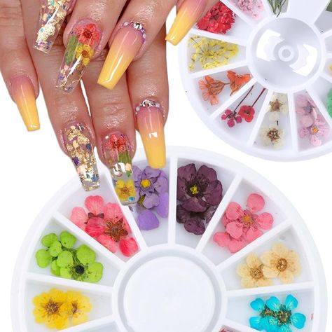 Dried Flower Nail Art, Clay Nail Art, Flower Jar, Chicken And Chips, Summer Manicure, Flowers In Jars, Flower Nail, Flower Nail Art, Fire Nails