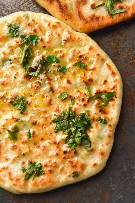 Gluten free cheesy naan - George Eats Cheesy Naan, Gluten Free Bread Recipes, Gluten Free Baguette, Indian Recipes Vegetarian, Gluten Free Naan, Gluten Free Focaccia, Cheese Naan, Gluten Free Pesto, Gluten Free Bagels