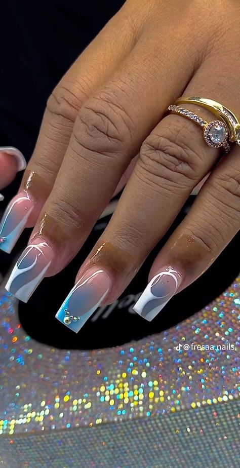 Acrylic Nail Shapes, Acrylic Nail Set, Long Acrylic Nail Designs, Hard Nails, Drip Nails, Colored Acrylic Nails, Girly Acrylic Nails, French Tip Acrylic Nails, Work Nails