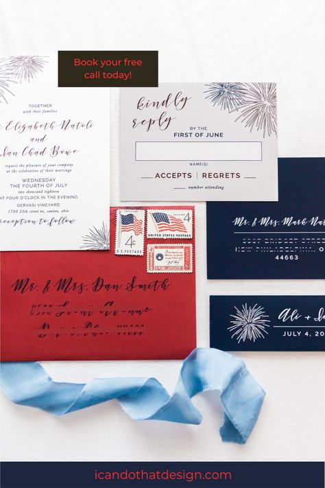 July Wedding Invitations, White And Blue Invitation, Eclectic Wedding Invitations, Emerald Wedding Invitations, Copper Wedding Invitations, Fourth Of July Wedding, July 4th Wedding, Wooden Wedding Invitations, 4th Of July Wedding