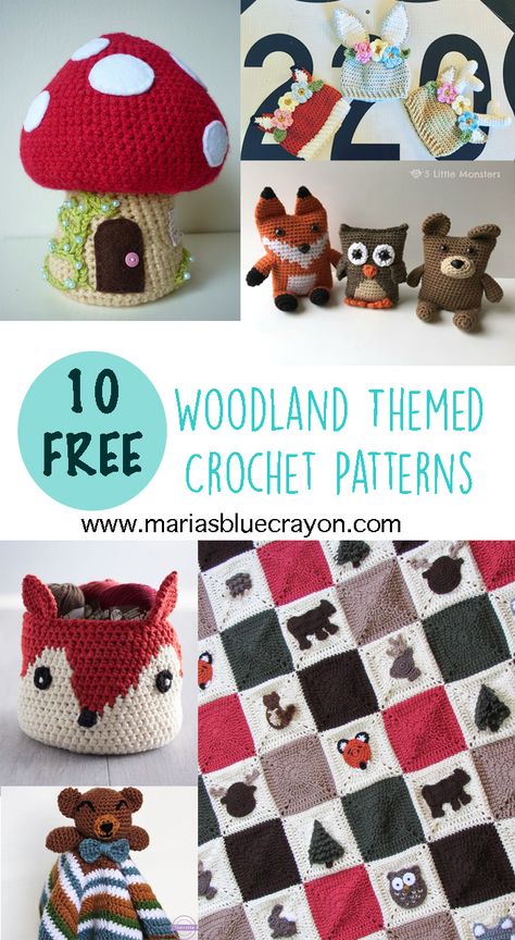 10 Free Crochet Patterns | Woodland Theme | Crochet Hats | Amigurumi | Afghan Leg Warmers Crochet Pattern, Crochet Woodland, Cottage Crochet, Leg Warmers Pattern, Blue Crayon, Crochet Leg Warmers, Red Pandas, Crochet Fun, Easy Crochet Projects