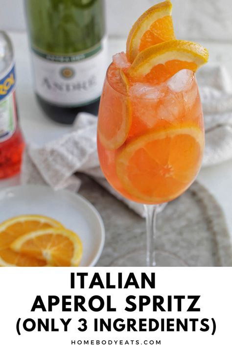 I am obsessed with this authentic Italian Aperol spritz cocktail recipe. It's the perfect summer party recipe either for a birthday, themed bridal shower, or baby shower. I know you can get this cocktail at the bar, but I swear it tastes so much better when I make the recipe at home. Prosecco Drinks, Aperol Spritz Recipe, Spritz Recipe, Italian Cocktails, Summer Food Party, Easy Drink Recipes, Best Cocktail Recipes, Easy Drinks, Italian Recipes Authentic