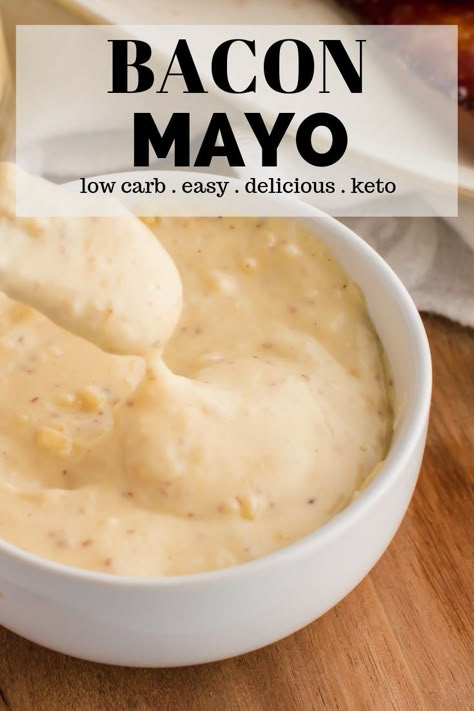 Bacon Mayo Recipe - Easy baconnaise recipe to put on your sandwiches or dip your pork rinds in! Keto and low carb - can even be adapted for the carnivore diet. www.ketofocus.com #baconmayorecipe Keto Brick Recipe, Carnivore Diet Condiments, Easy Carnivore Recipes, Carnivore Diet Sauces, Carnivore Mayo Recipe, Carnivore Mayo, Baconnaise Recipe, Keto Carnivore Recipes, Carnivore Sauces