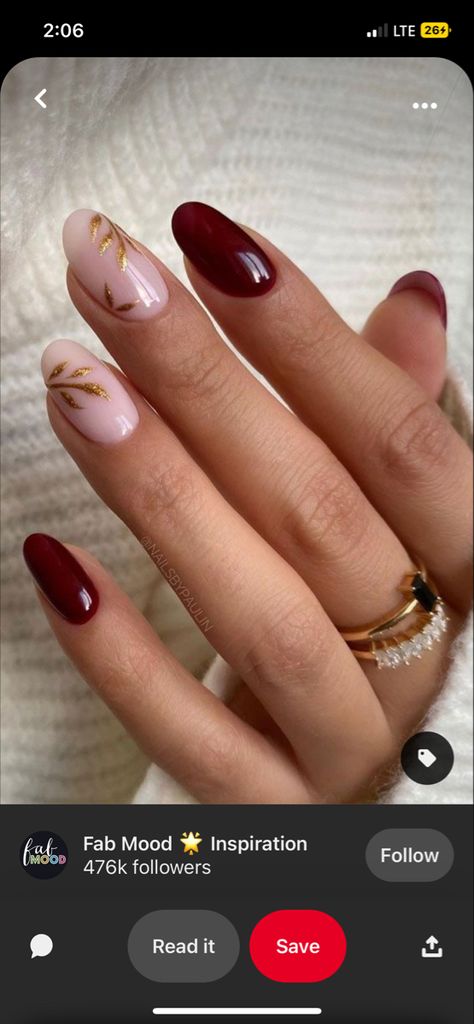 Cranberry Nails, Burgundy Nail Designs, Brown Acrylic Nails, Classy Nail Designs, Fall Gel Nails, Nail Time, Nude Nail Designs, Classy Acrylic Nails, Really Cute Nails