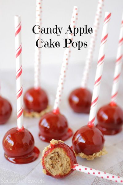 Candy Apple Cake, Cake Pop Receita, Funfetti Cake Pops, Brownie Cake Pops, Apple Pops, Apple Cake Pops, Cake Pop Recipe Easy, Cake Pops Recipe, Candy Apple Recipe