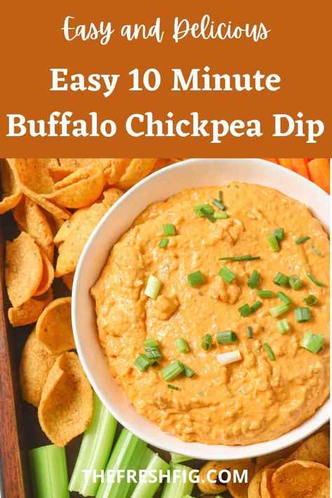 Vegan Buffalo Chickpea Dip, Buffalo Chickpea Dip, Vegan Buffalo Sauce, Veg Appetizers, Chickpea Dip, Buffalo Tofu, Buffalo Chickpea, Alpha Gal, Cream Cheese Recipes Dip