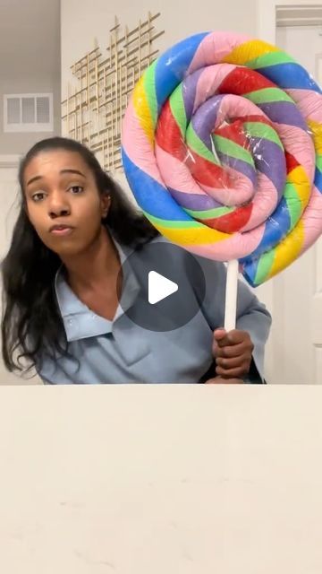 Waverly on Instagram: "#giantlollipop . This is another #throwback from when I #DIY this #rainbowlollipop for my #candylandchristmas but this can be used as a #partyprop for any occasion! #easydiy #dollartreediy #artsandcrafts #lollipop #candyland #giantcandy #giantprops" Oversized Lollipop Diy, Diy Large Lollipop, Candyland Lord Licorice, How To Make Candy Props Giant Lollipops, Candyland Lollipop, Giant Props, Lollipop Craft, Giant Lollipops, Rainbow Lollipops