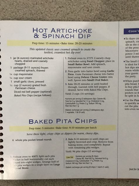 Pampered Chef Spinach Artichoke Dip, Pampered Chef Artichoke Dip, Indiana Summer, Hot Artichoke Dip, Spinach Dip Recipe, Pampered Chef Recipes, Snack Dip, Creamy Spinach, Recipe Books