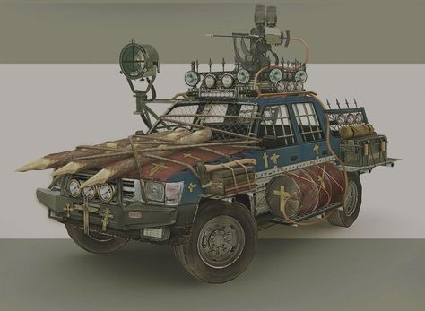 Wasteland Vehicles, Apocalypse Vehicle, Zombie Survival Vehicle, Shtf Vehicle, Vehicle Drawing, Zombie Vehicle, Zombie Vampire, Apocalypse World, Post Apocalyptic Art