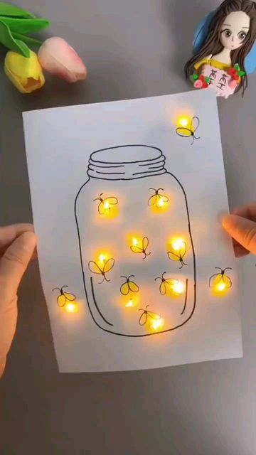 Diy Mason Jar Lanterns, Lightning Bug Crafts, Mason Jar Lanterns, Diy Mason Jar, Bug Crafts, Jar Lanterns, Summer Crafts For Kids, Hand Crafts For Kids, Diy Crafts Paper Flowers