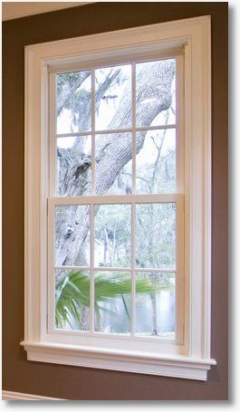 Window Trim Ideas | Using Aprons, Casing & Sills to Dress Up Your Windows Window Trim With Ledge, Window Apron Ideas, Window Moulding Ideas Interiors, Window Trim Traditional, Window Apron, No Sill Window Trim, Stained Window Sill With White Trim, Window Moulding, Window Casing Styles