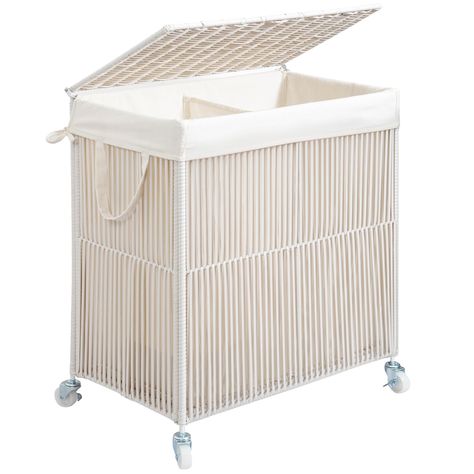 PRICES MAY VARY. Versatile and Marvelous Look: The unique design of thickened iron wire frame of the laundry hamper main body and the breathable waterproof PP rattan are hand-woven for a unique look.The delicate design is suitable for any home design style and will work perfectly in your bedroom, bathroom or laundry room Make Laundry Easy: The laundry basket is built with removable liner bag. It is convenient for assembling and machine washing the liner bag. Each laundry basket is equipped with Dual Laundry Hamper, Beautiful Laundry Basket, 2 Tier Laundry Basket, Cute Laundry Hamper, Shuffles Bedroom, Cute Hampers, Cute Laundry Basket, Laundry Basket Bedroom, Divided Laundry Basket