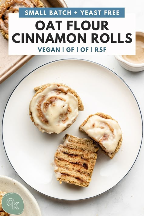 Keto Oat Flour Recipes, Oat Flour Breakfast Recipes, Oat Rolls Recipe, Oat Flour Cinnamon Bread, Vegan Oat Flour Recipes, Oat Flour Recipe, Oats Cinnamon Rolls, Oat Flour Cinnamon Rolls, Oat Flour Dessert Recipes