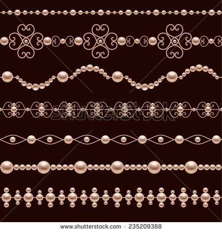 Chain Border Design, Sari Border Design Drawing, Hot Fix Stone Design Border, Lace Border Png, Jewellery Drawing, Pearl Border, Elegant Wedding Rings, Jewellery Design Sketches, Pearl Accessories