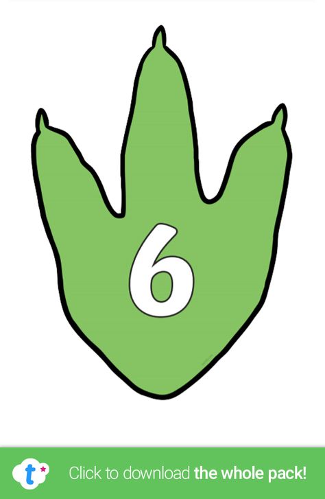 Dinosaur Footprints Template With Numbers Dinosaur Feet Template, Dino Footprint, Alphabet Display, Dinosaur Activities Preschool, Number Flashcards, Dinosaur Footprint, Nursery Activities, Dinosaur Activities, Dinosaur Crafts