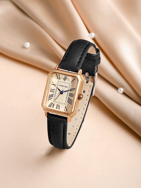 Rectangle Pointer Quartz Watch Classic Wrist Watch For Women, Retro Watches Women, Rectangle Watch Women, Elegant Watches Women Classy, Classic Watches Women, Elegant Watches Women, Roman Numeral Numbers, Classy Watches, Teen Watches