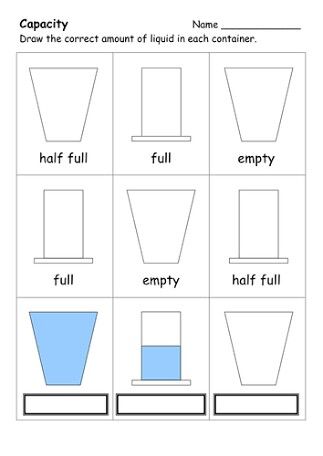 Specific Heat Capacity, Non Standard Measurement, Capacity Activities, Capacity Worksheets, Volume Activities, Volume Worksheets, Worksheet Kindergarten, Measurement Worksheets, Measurement Activities