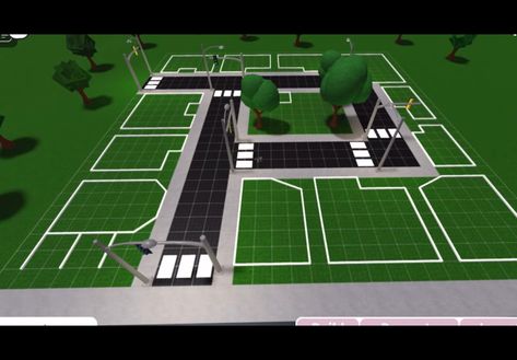 Bloxburg City Layout Small Plot, Bloxburg City Layout, Bloxburg Town Layout Small Plot, Bloxburg Town Layout, Town Layouts, Bloxburg Tutorial, Town Layout, Bloxburg Homes, Bloxburg City