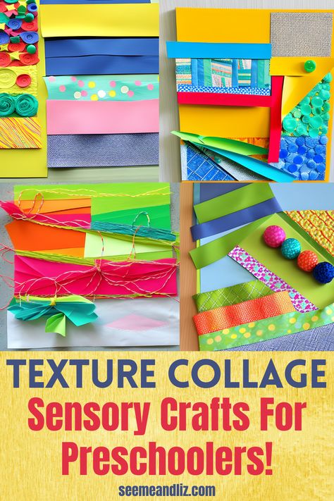 Discover a fun and creative sensory craft for preschoolers with this texture collage activity! This is a great way for young kids to bring out their creativity and explore different textures. Check out the article to learn about more engaging activities and crafts for kids! Sensory Crafts For Kids, Collage Activity, Texture Collage, Craft For Preschoolers, Play Based Learning Activities, Eyfs Activities, Sensory Crafts, Pre K Activities, Creative Activities For Kids